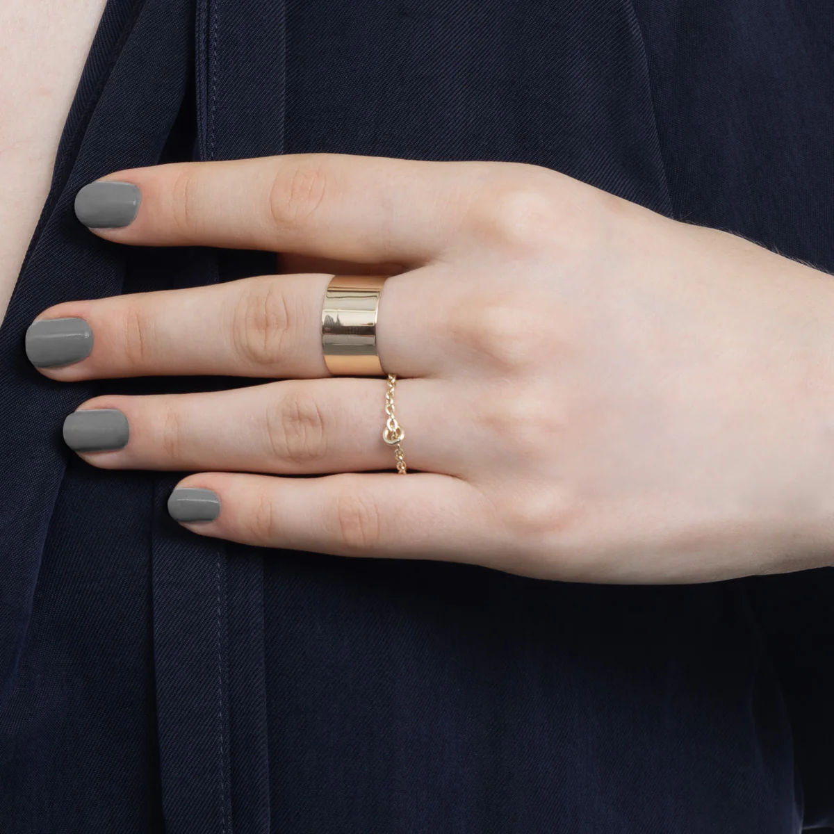 18K ALL ABOUT BASICS Chain Ring Small size - Image 5