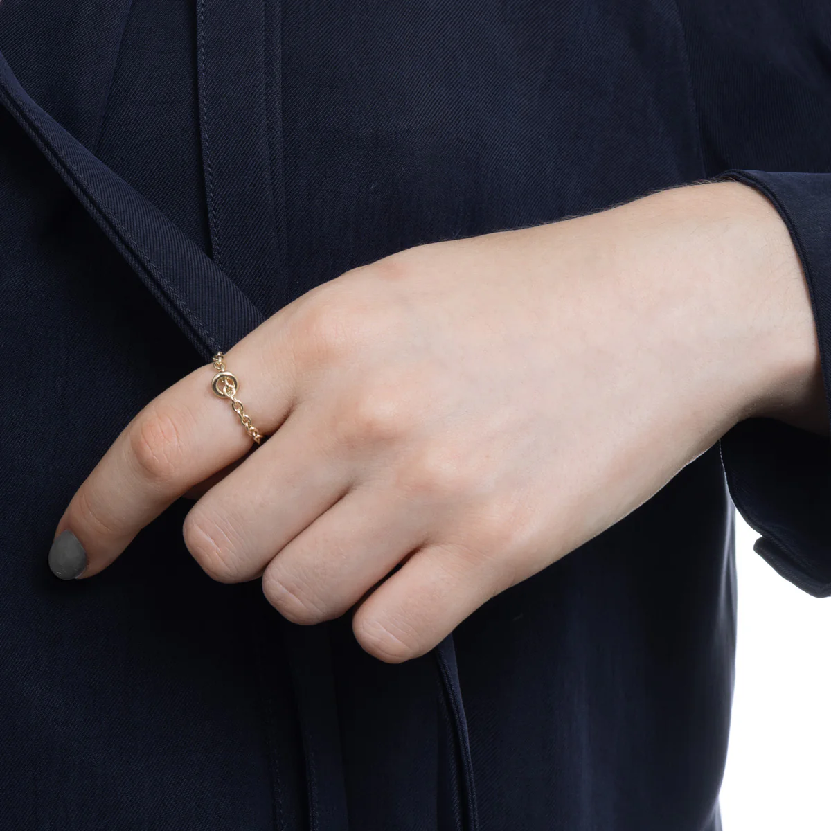 18K ALL ABOUT BASICS Chain Ring Medium size - Image 2
