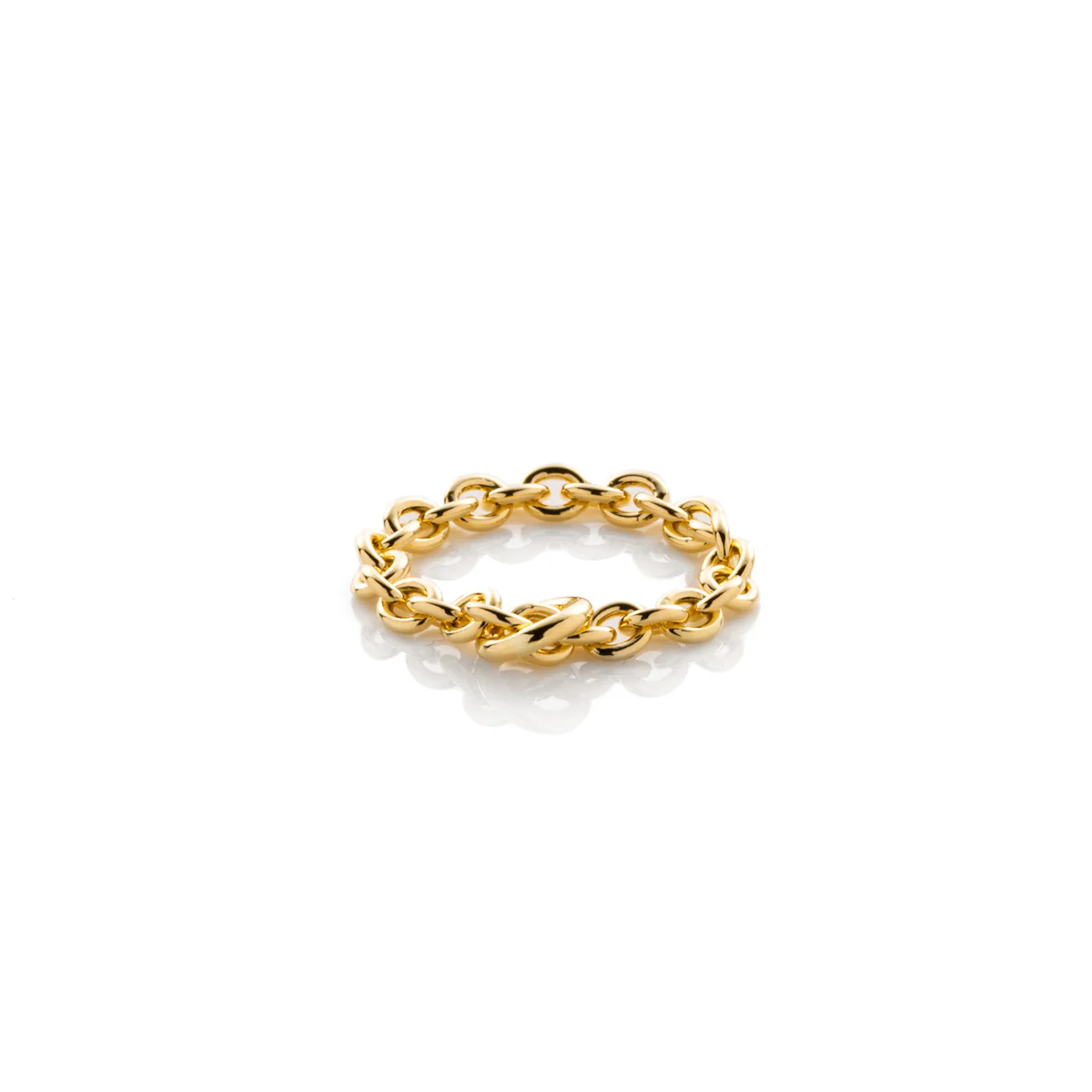 18K ALL ABOUT BASICS Chain Ring Large size - Image 3