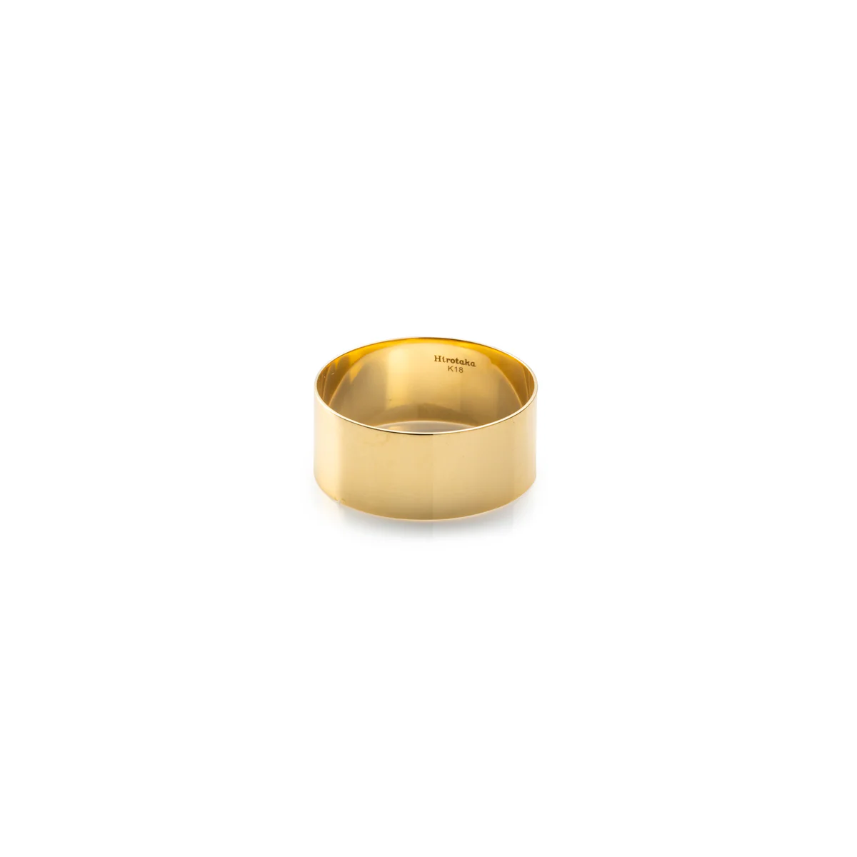 18K ALL ABOUT BASICS Flat Wide Band Ring - Image 3