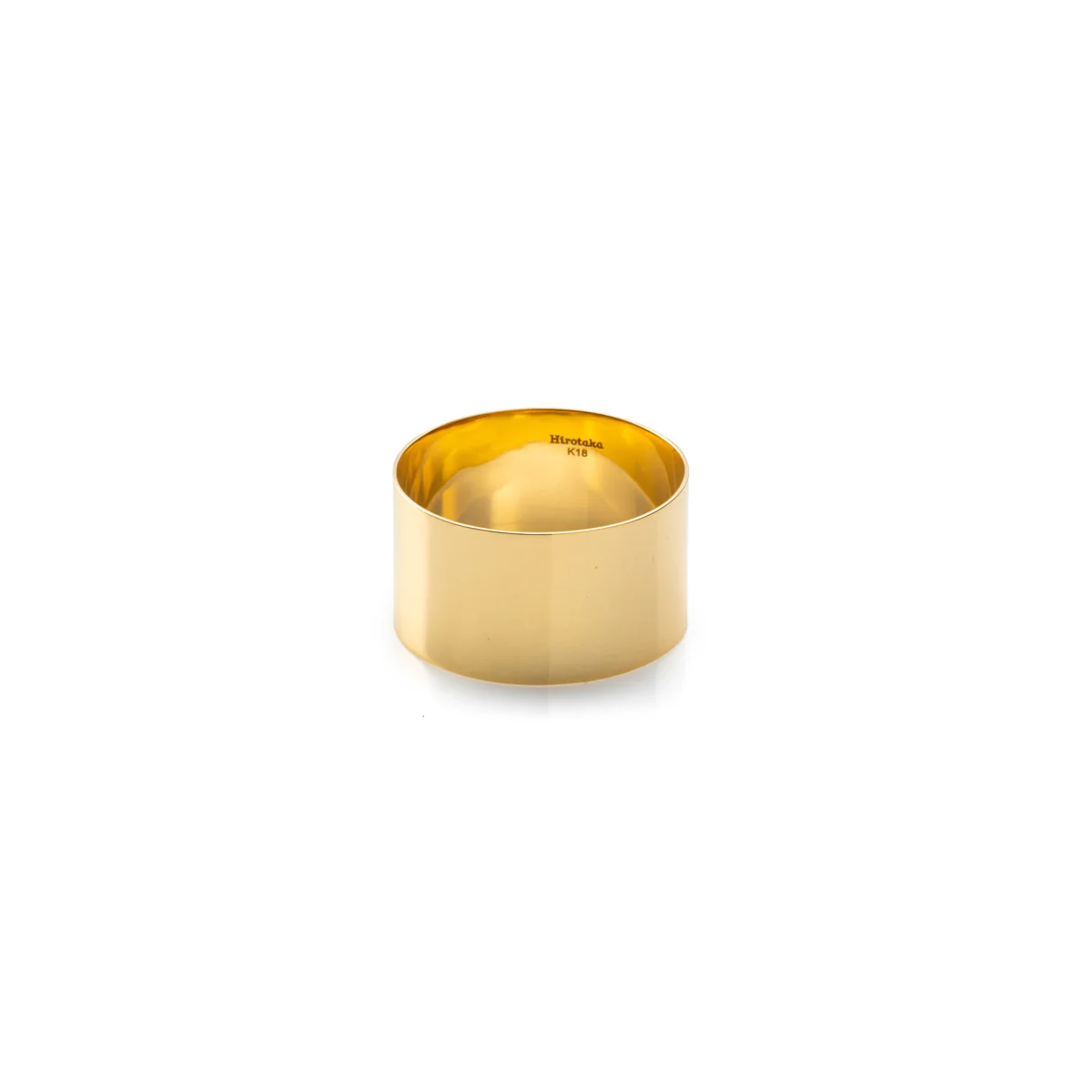 18K ALL ABOUT BASICS Flat Wide Band Ring - Image 3
