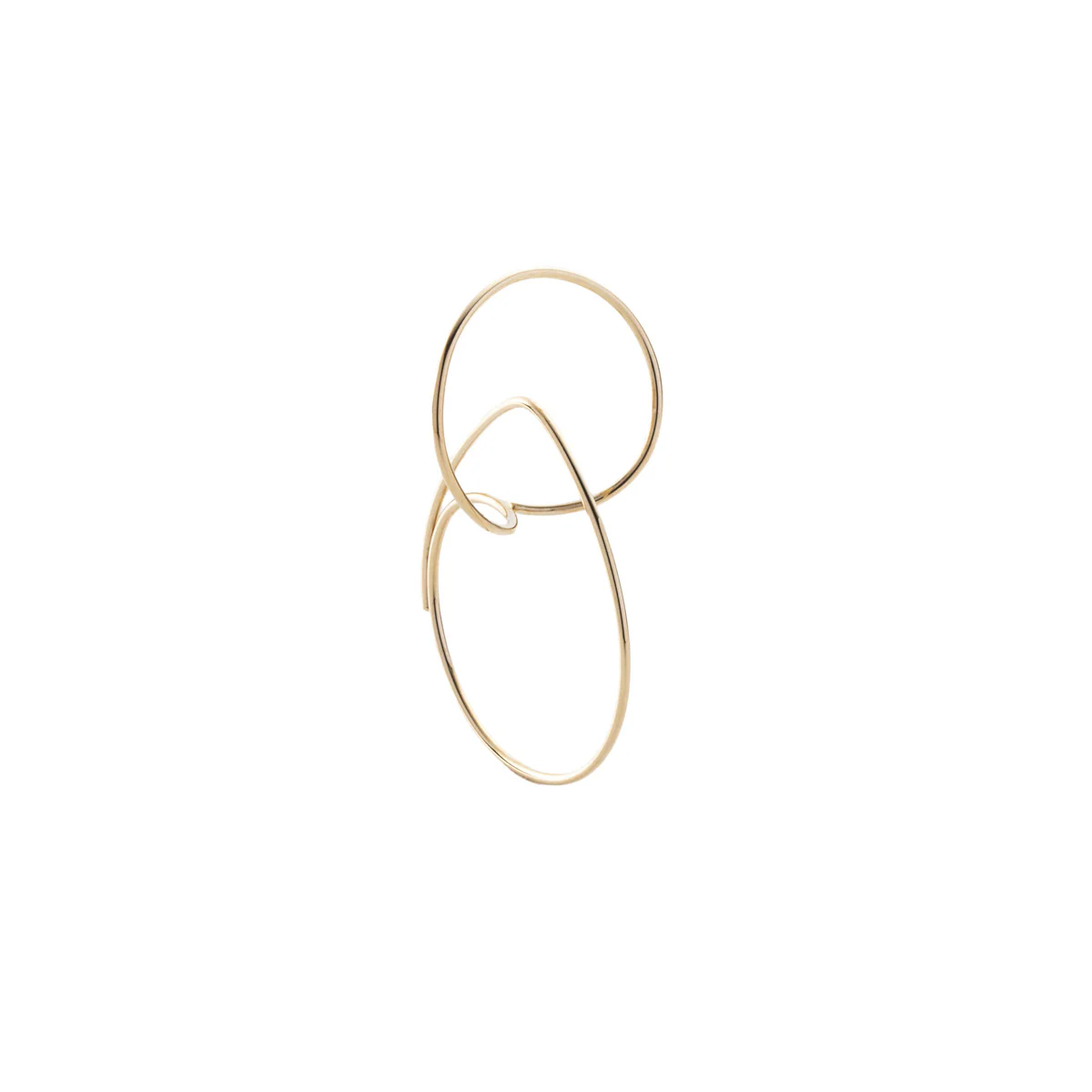 ALL ABOUT BASICS Double Hoop Floating Earring Small size - Image 3