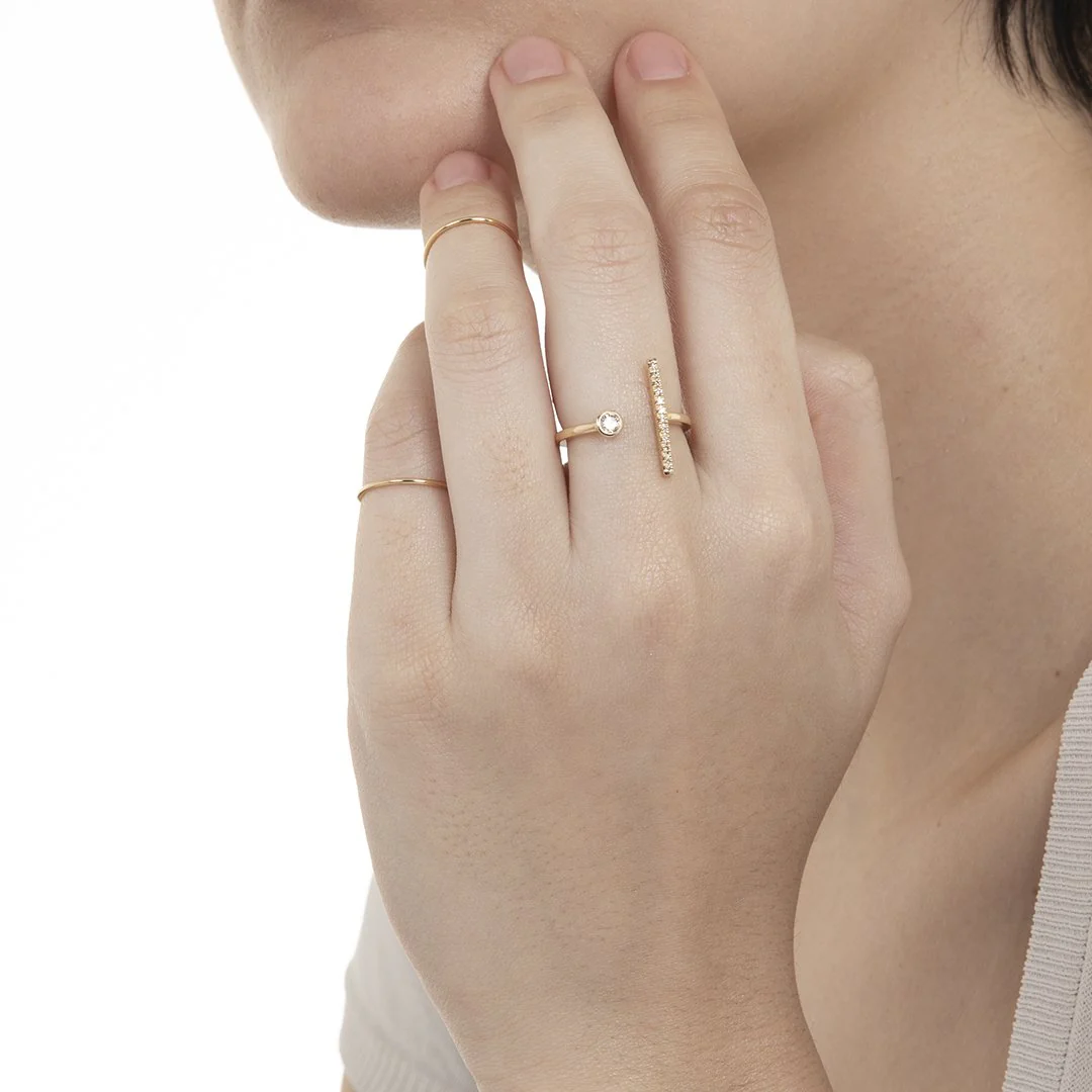 18K ALL ABOUT BASICS Promise Ring - Image 9