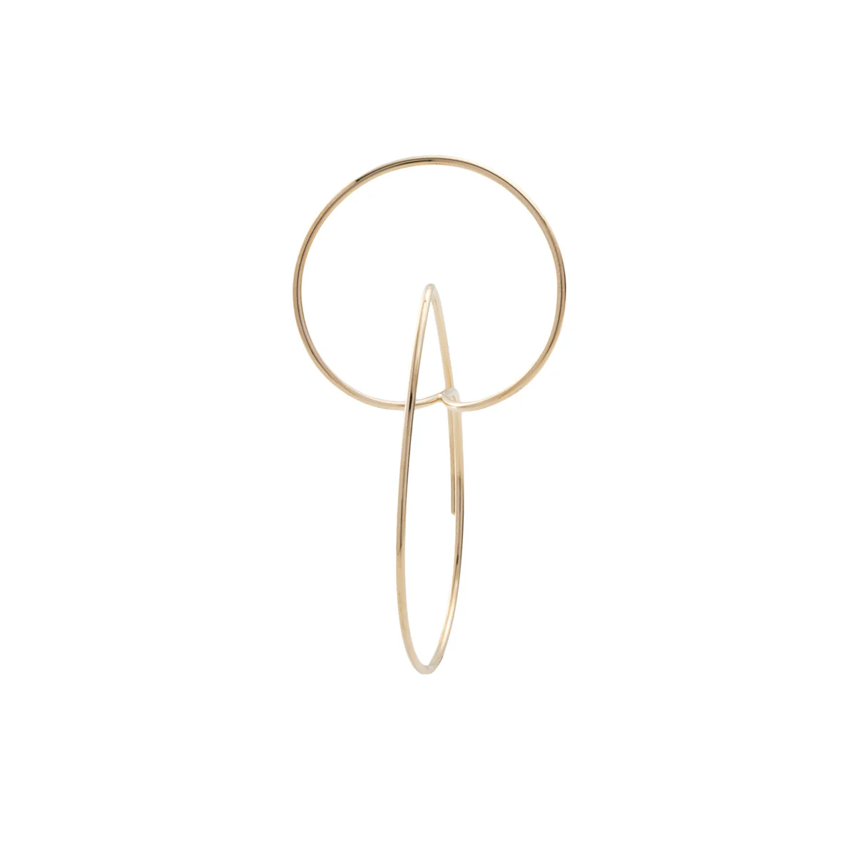 ALL ABOUT BASICS Double Hoop Floating Earring Medium size - Image 4