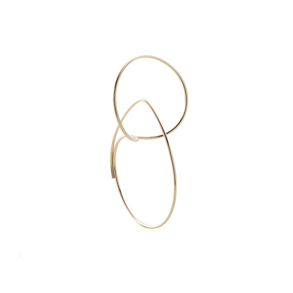 ALL ABOUT BASICS Double Hoop Floating Earring Medium size - Image 6