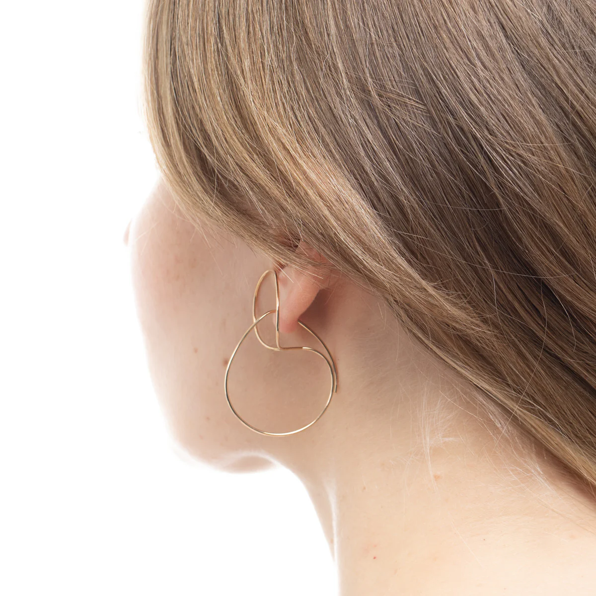 ALL ABOUT BASICS Double Hoop Floating Earring Medium size - Image 7