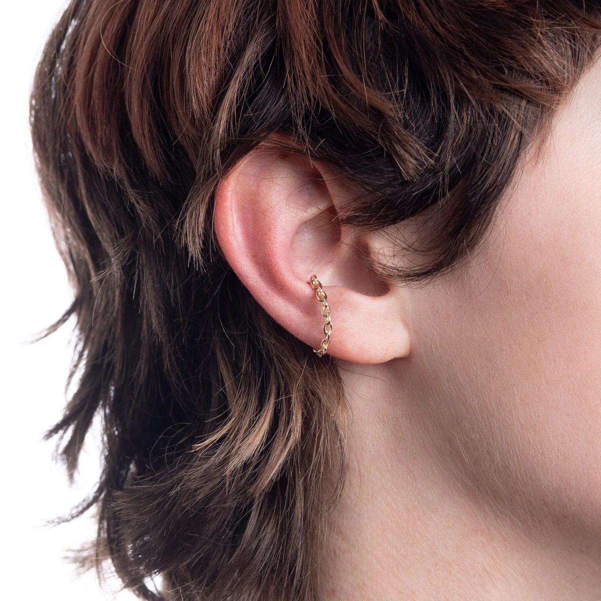 ALL ABOUT BASICS Oblong Chain Ear Cuff Medium size - Image 4