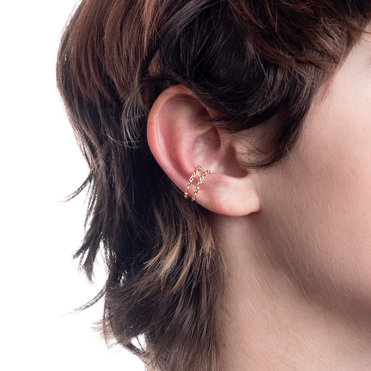 ALL ABOUT BASICS Double Line Chain Ear Cuff Small size - Image 5