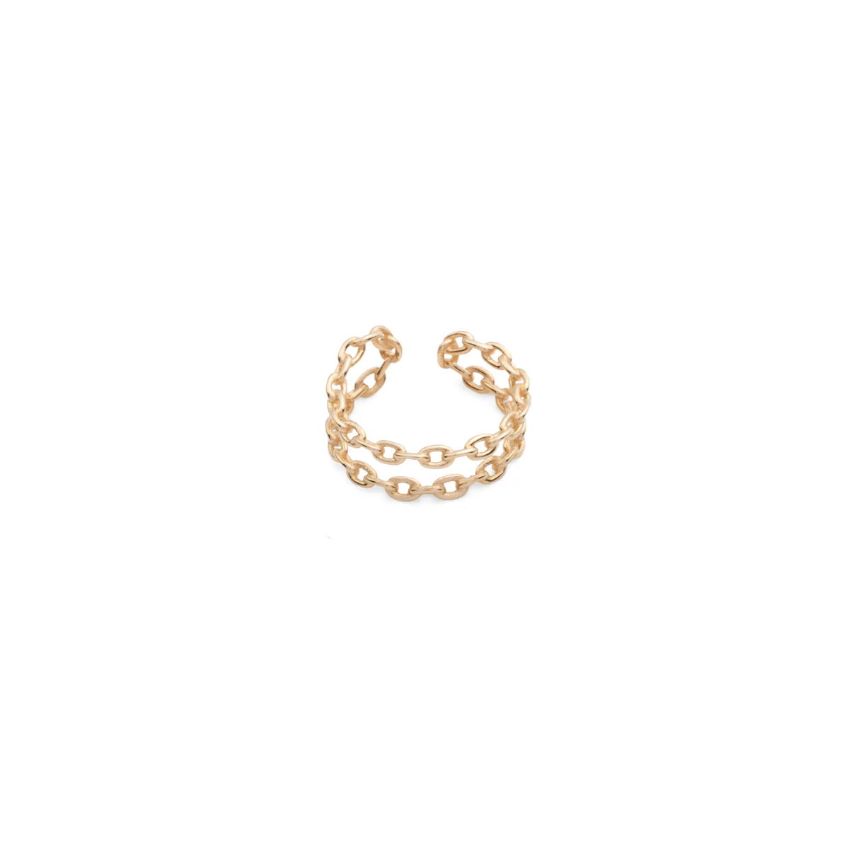 ALL ABOUT BASICS Double Line Chain Ear Cuff Medium size - Image 3