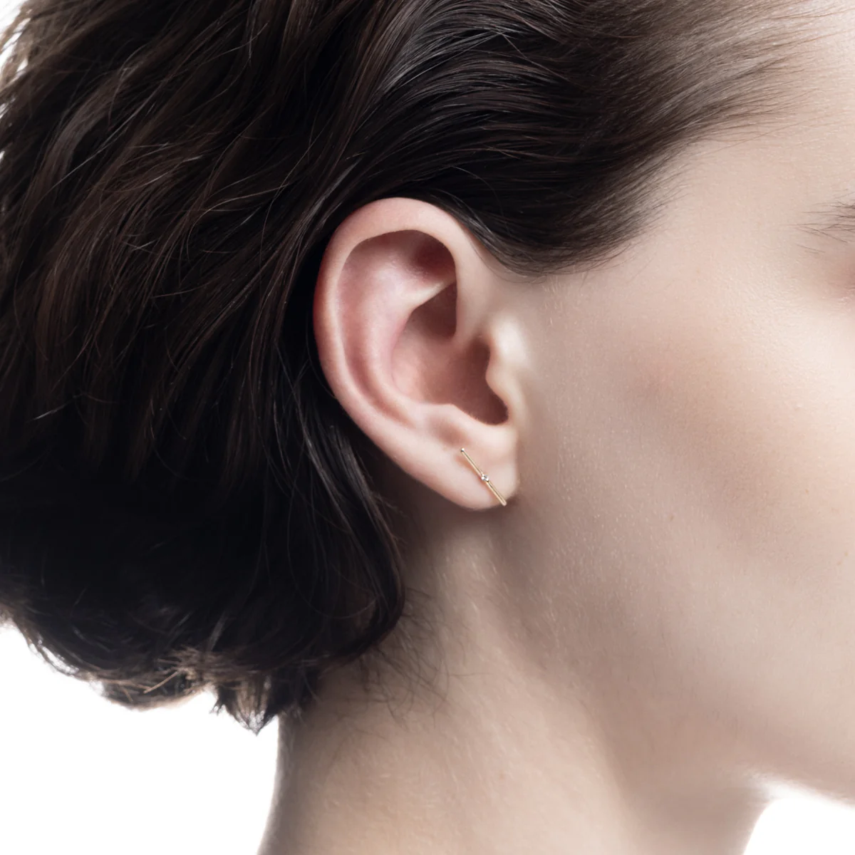 ALL ABOUT BASICS Diamond Bar Earring - Image 2