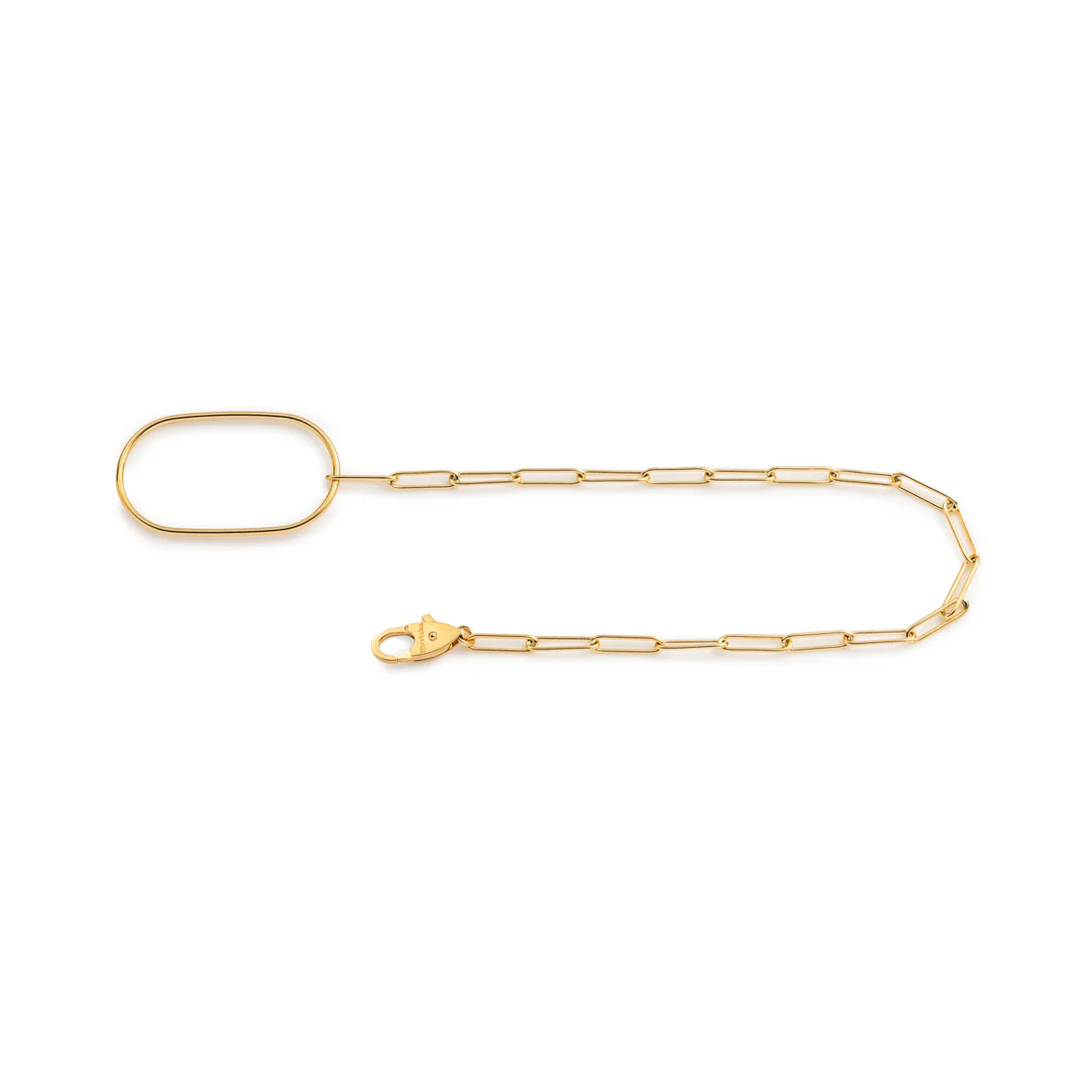 18K ALL ABOUT BASICS Oblomg Charm Ladder Chain Bracelet - Image 3