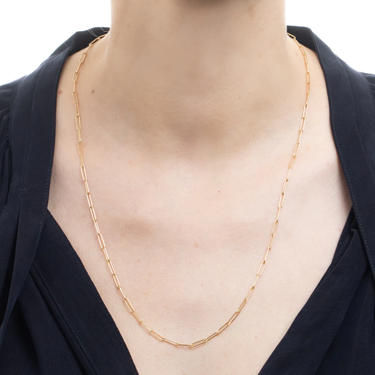 18K ALL ABOUT BASICS Ladder Chain Necklace - Image 2