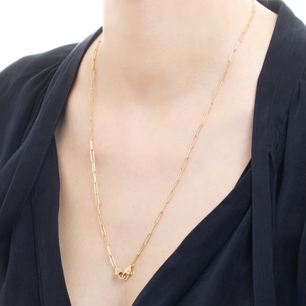 18K ALL ABOUT BASICS Ladder Chain Necklace - Image 5