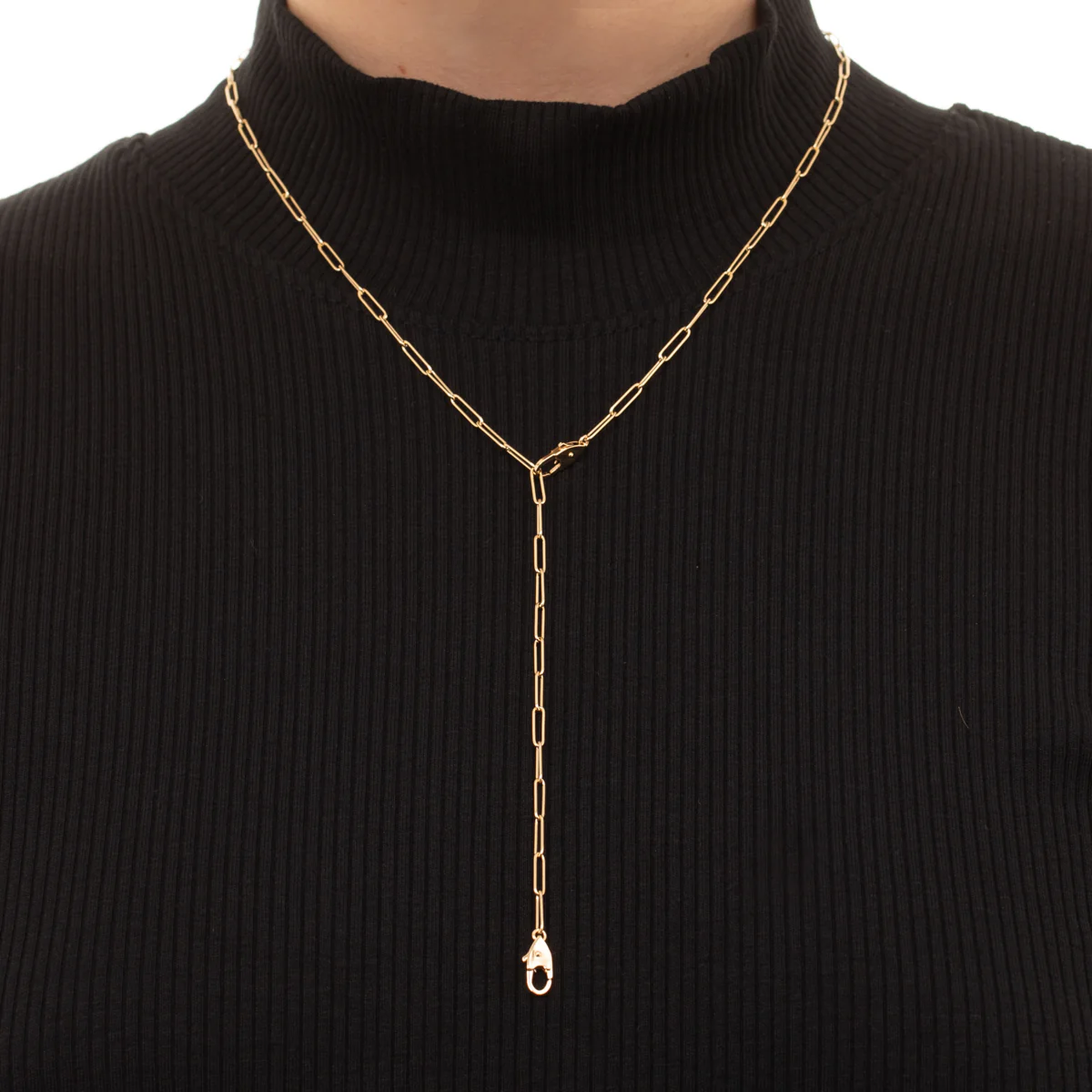 18K ALL ABOUT BASICS Ladder Chain Necklace - Image 6