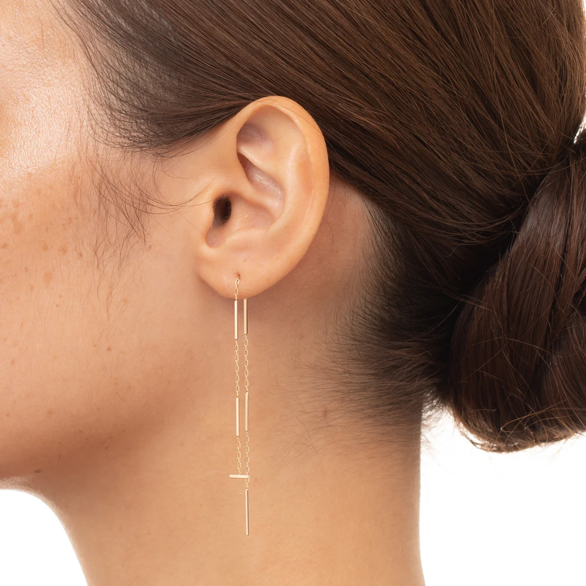 ALL ABOUT BASICS Toggle Chain Earring - Image 4