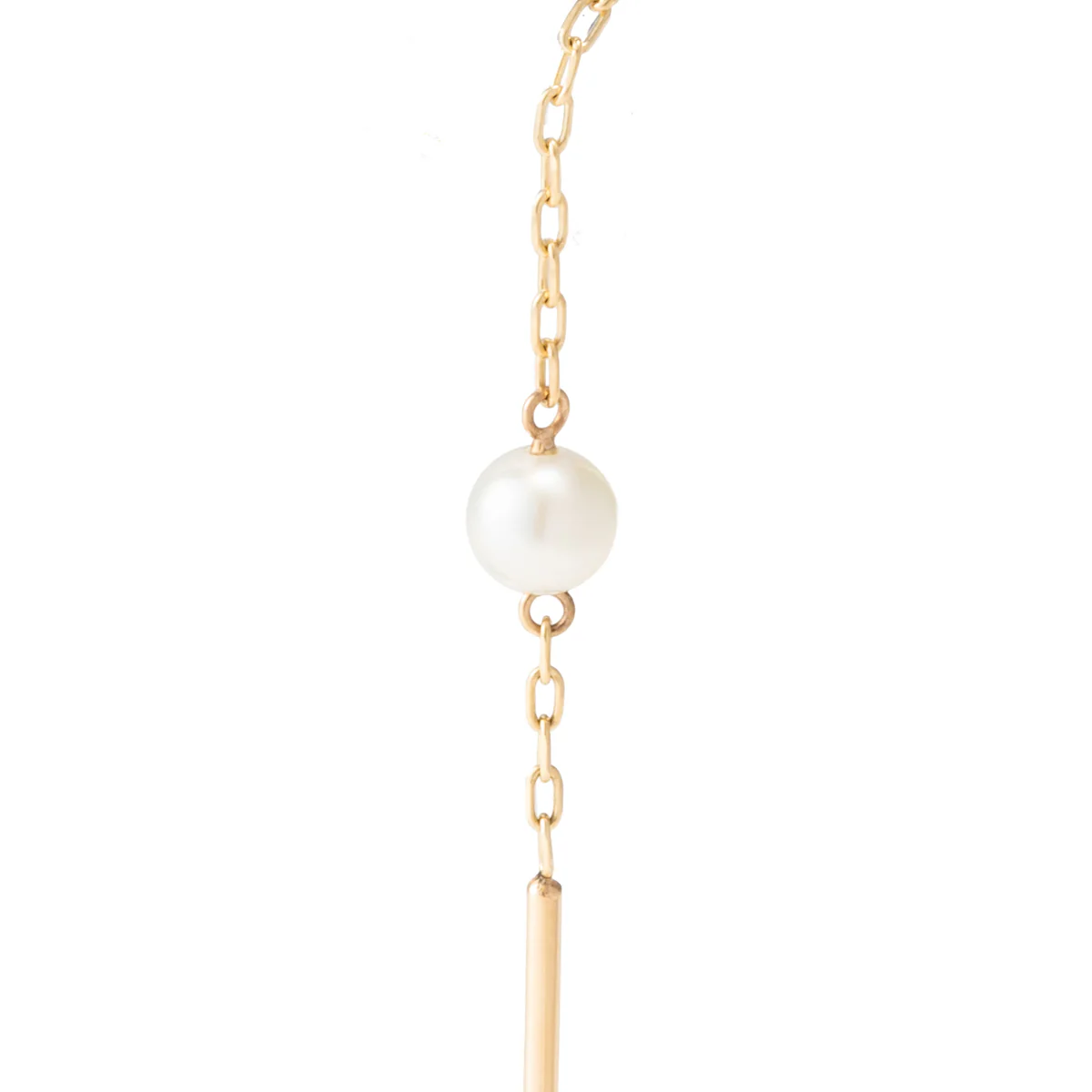ALL ABOUT BASICS Toggle Akoya Pearl Chain Earring - Image 3