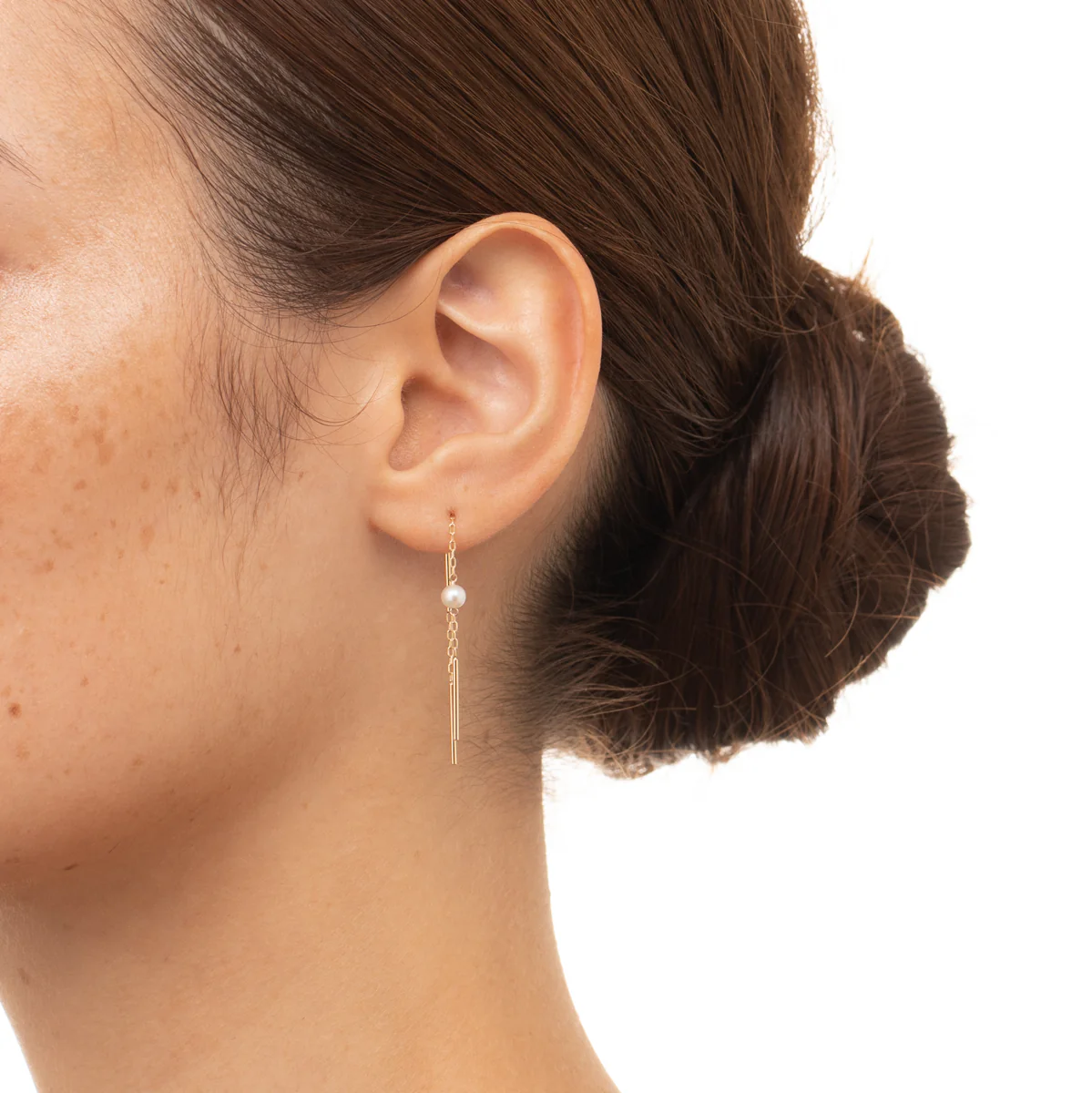ALL ABOUT BASICS Toggle Akoya Pearl Chain Earring - Image 4