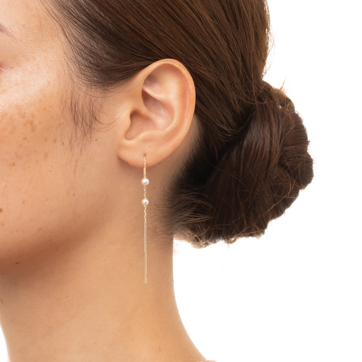 ALL ABOUT BASICS Toggle Akoya Pearl Chain Earring - Image 4