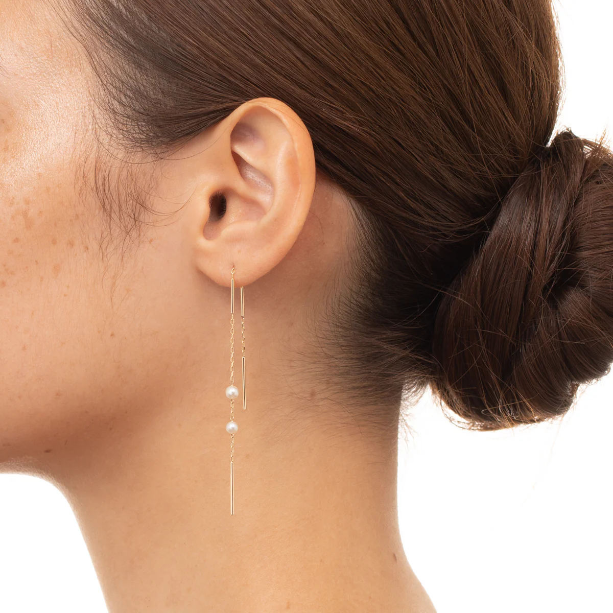 ALL ABOUT BASICS Toggle Akoya Pearl Chain Earring - Image 5