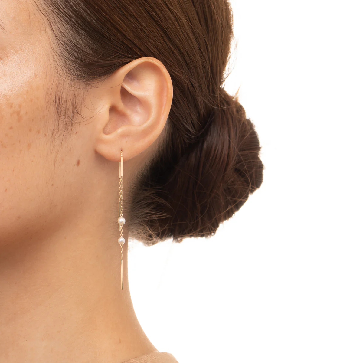 ALL ABOUT BASICS Toggle Akoya Pearl Chain Earring - Image 6
