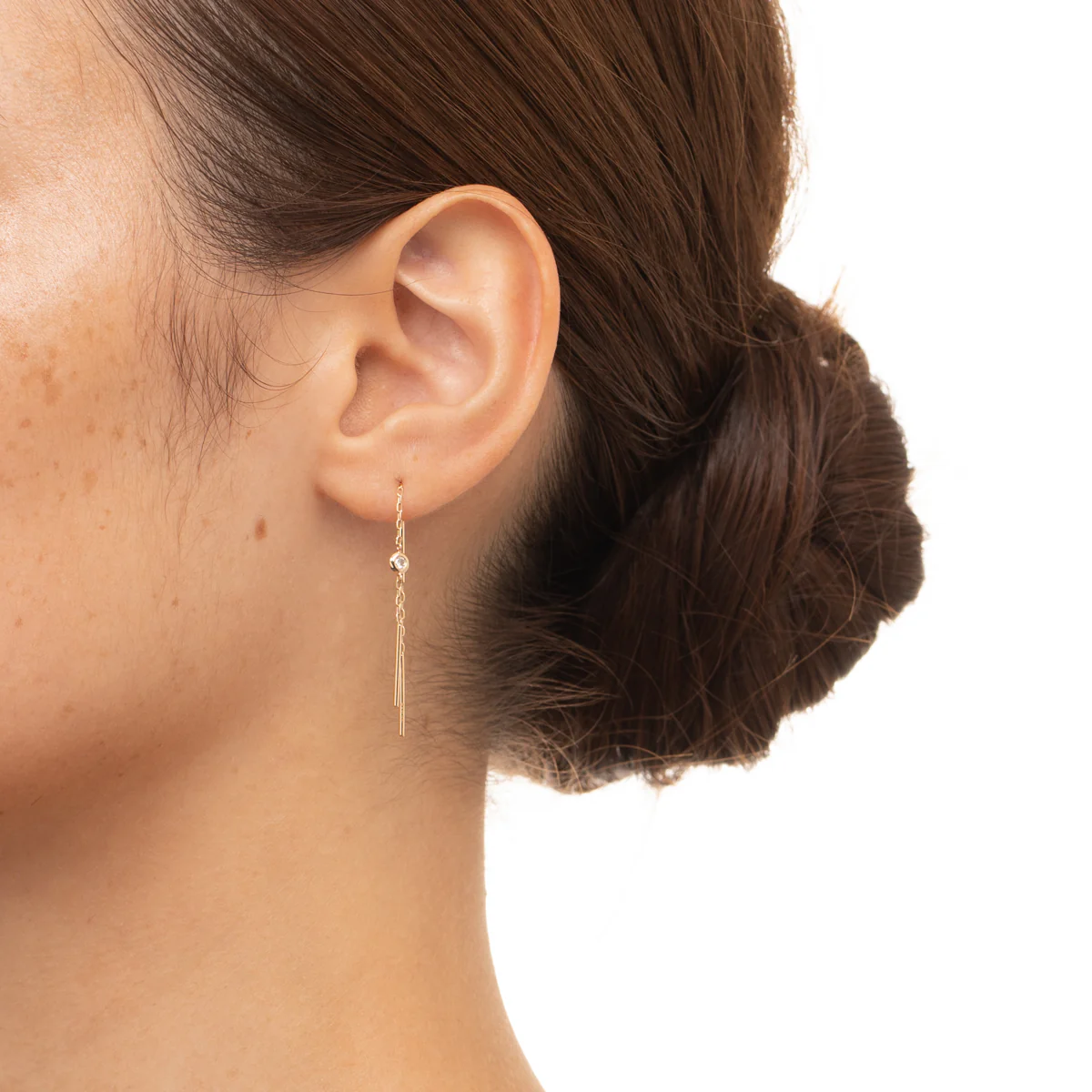ALL ABOUT BASICS Toggle Diamond Chain Earring - Image 4