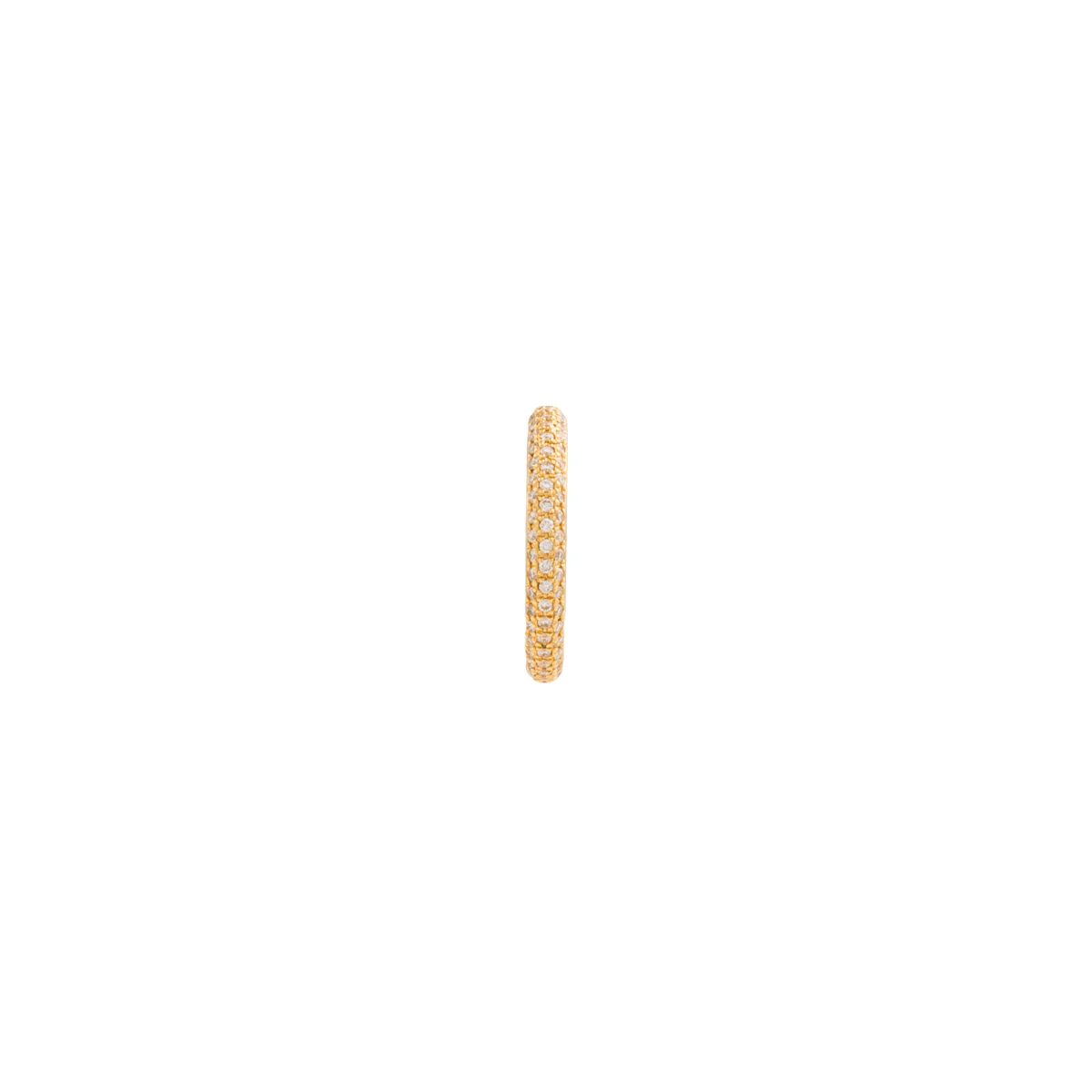 18K ALL ABOUT BASICS 3-Row Pavé Diamond Ear Cuff Small size - Image 5