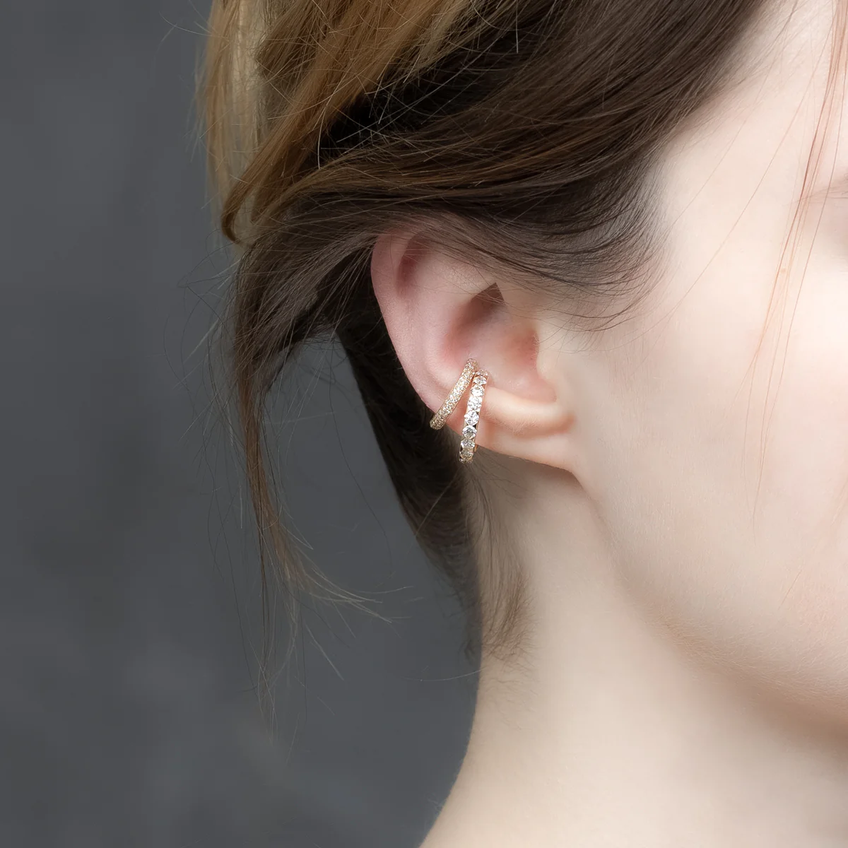 【Made-To-Order】 18K SHARK TEETH Diamond Ear Cuff Small size - Image 6