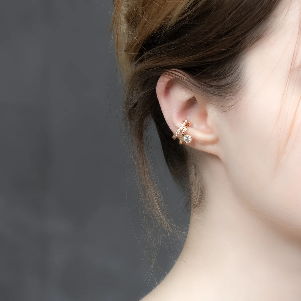 【Made-To-Order】 18K ALL ABOUT BASICS Diamond Ear Cuff Small size - Image 5