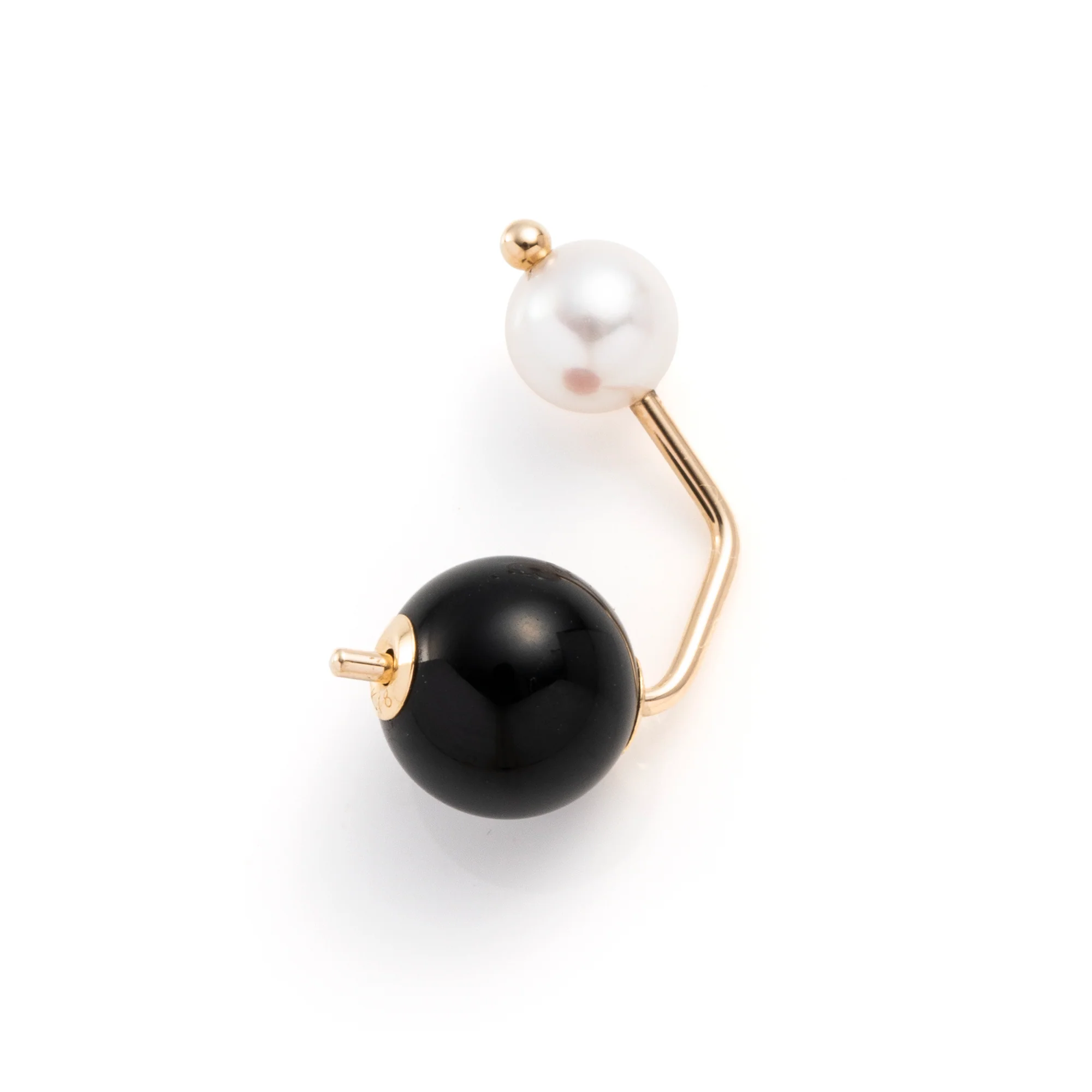 BUMBLE BEE Akoya Pearl Onyx Earring - Image 3