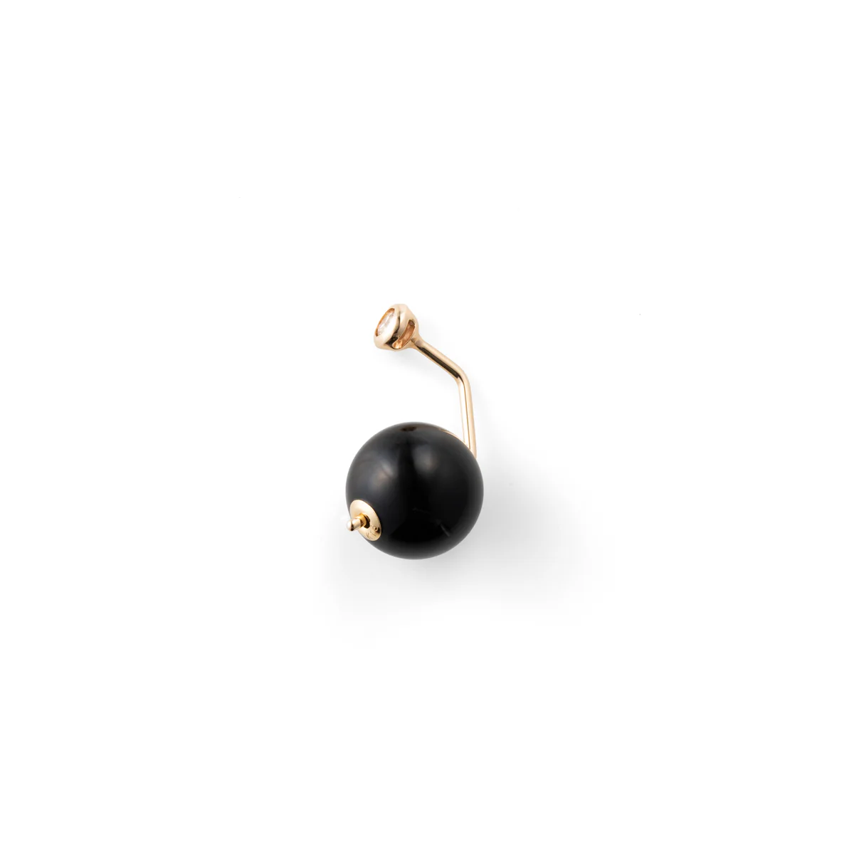BUMBLE BEE Diamond Earring w/ Onyx Backing - Image 3