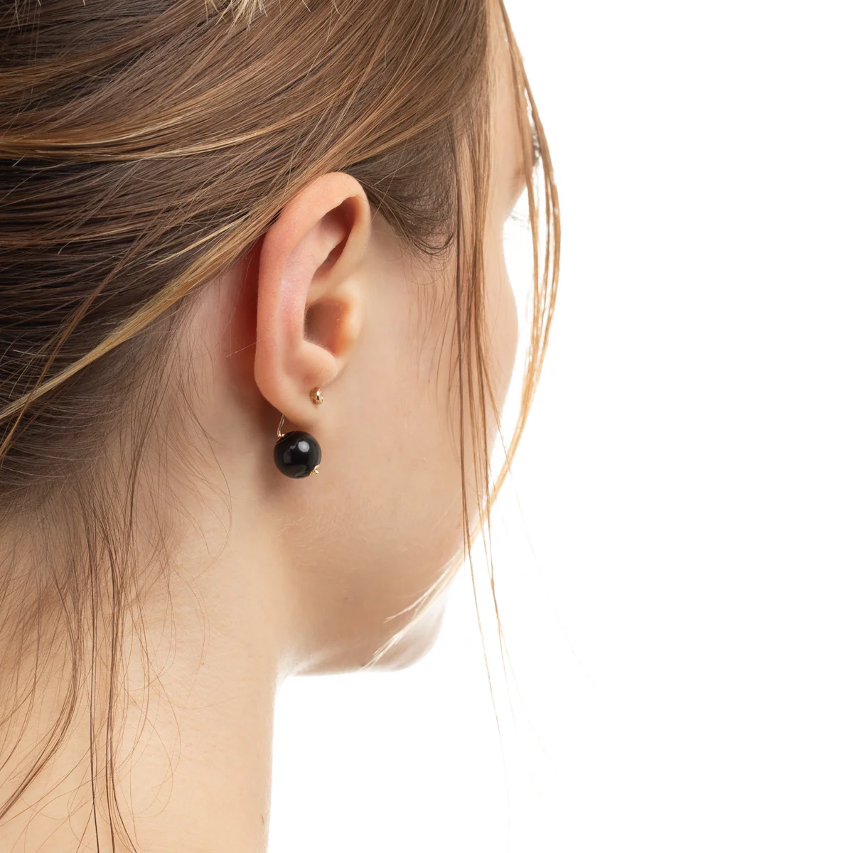 BUMBLE BEE Diamond Earring w/ Onyx Backing - Image 6