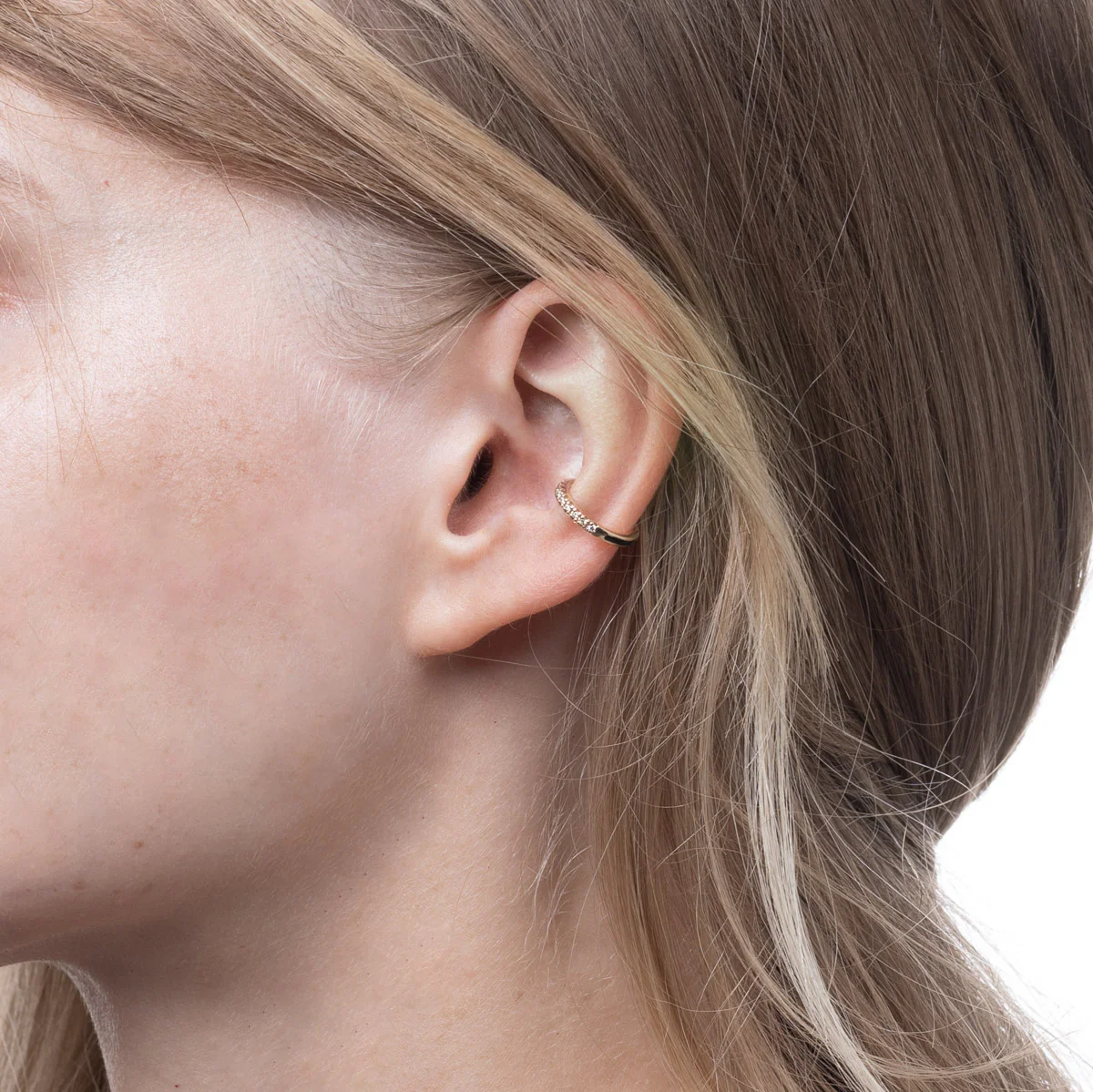 BIRD OF PARADISE Diamond Ear Cuff in Jet Black - Image 2