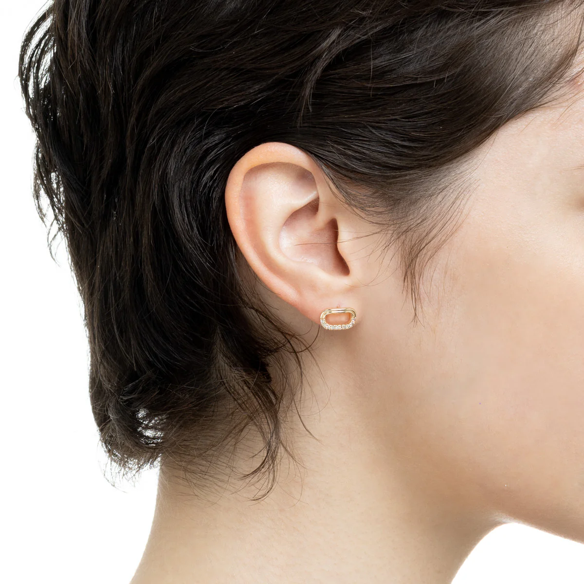 BELUGA Oblong Diamond Earring - Image 2