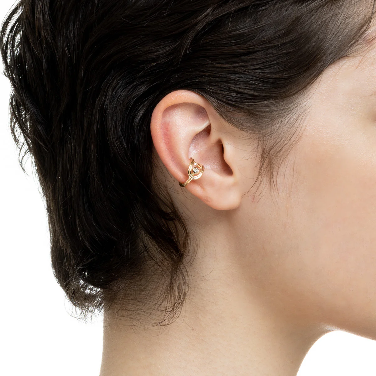 BELUGA Oblong Diamond Ear Cuff - Image 2