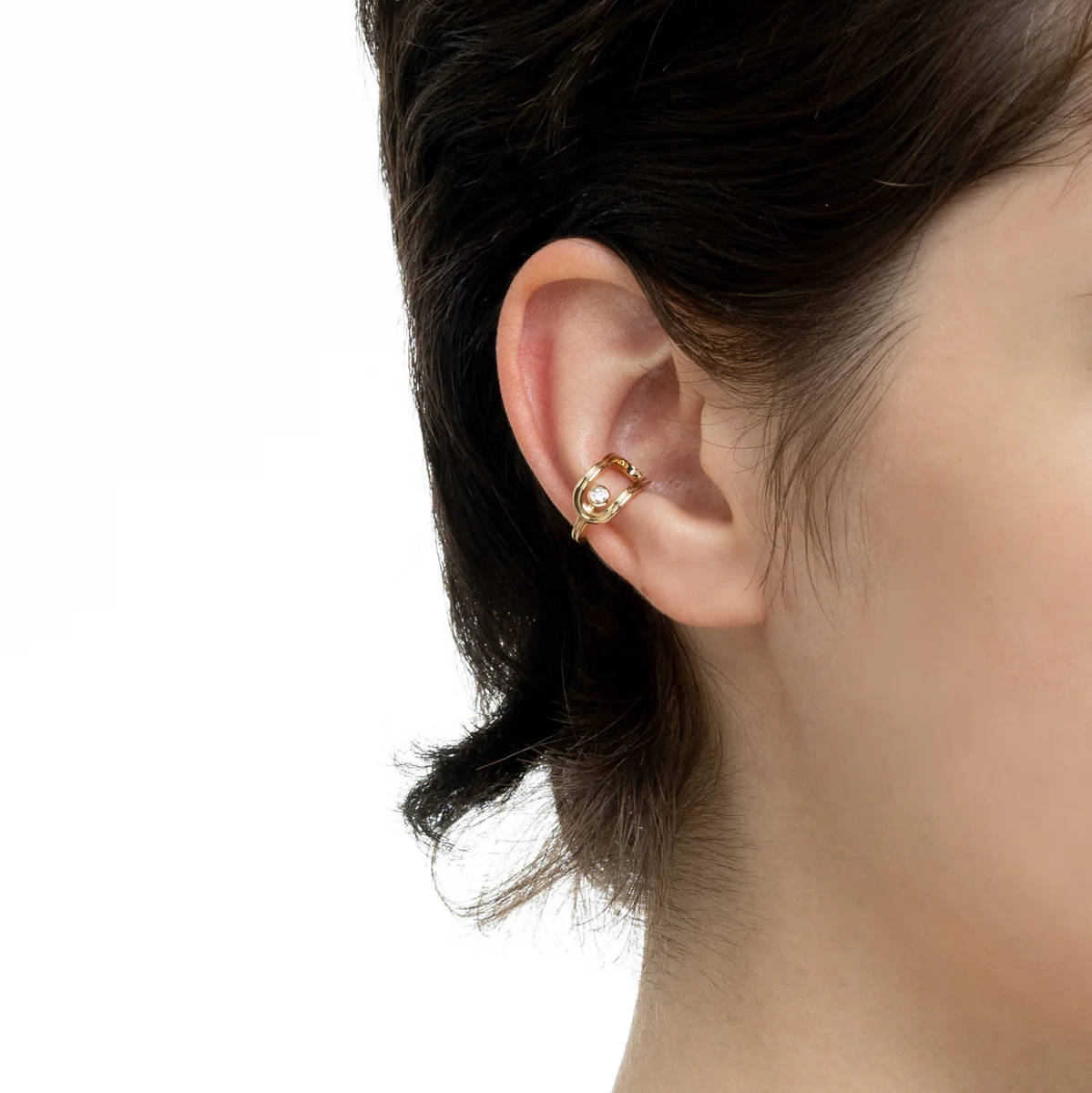 BELUGA Oblong Diamond Ear Cuff - Image 5
