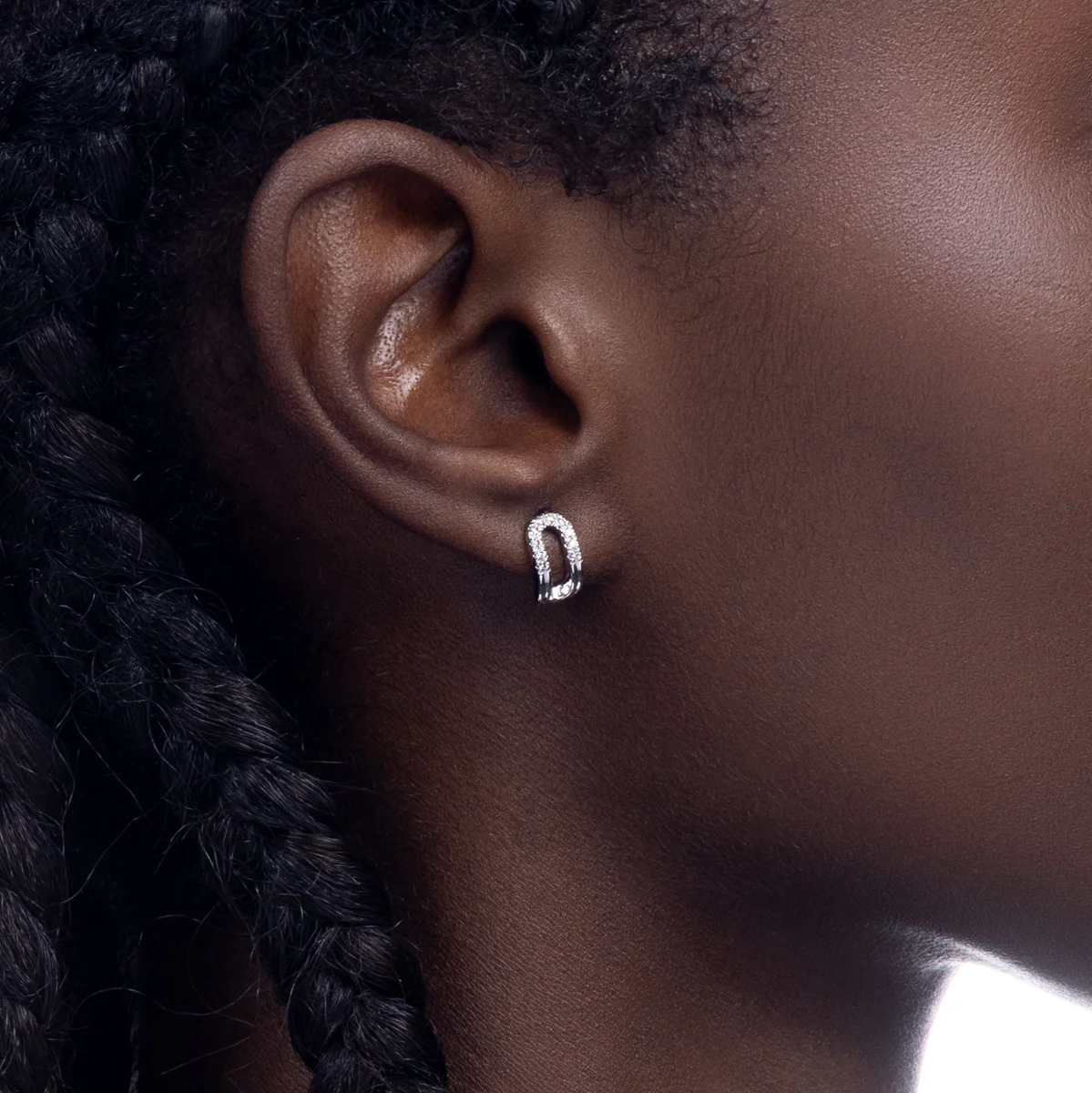 BELUGA Oblong Diamond Earring - Image 2