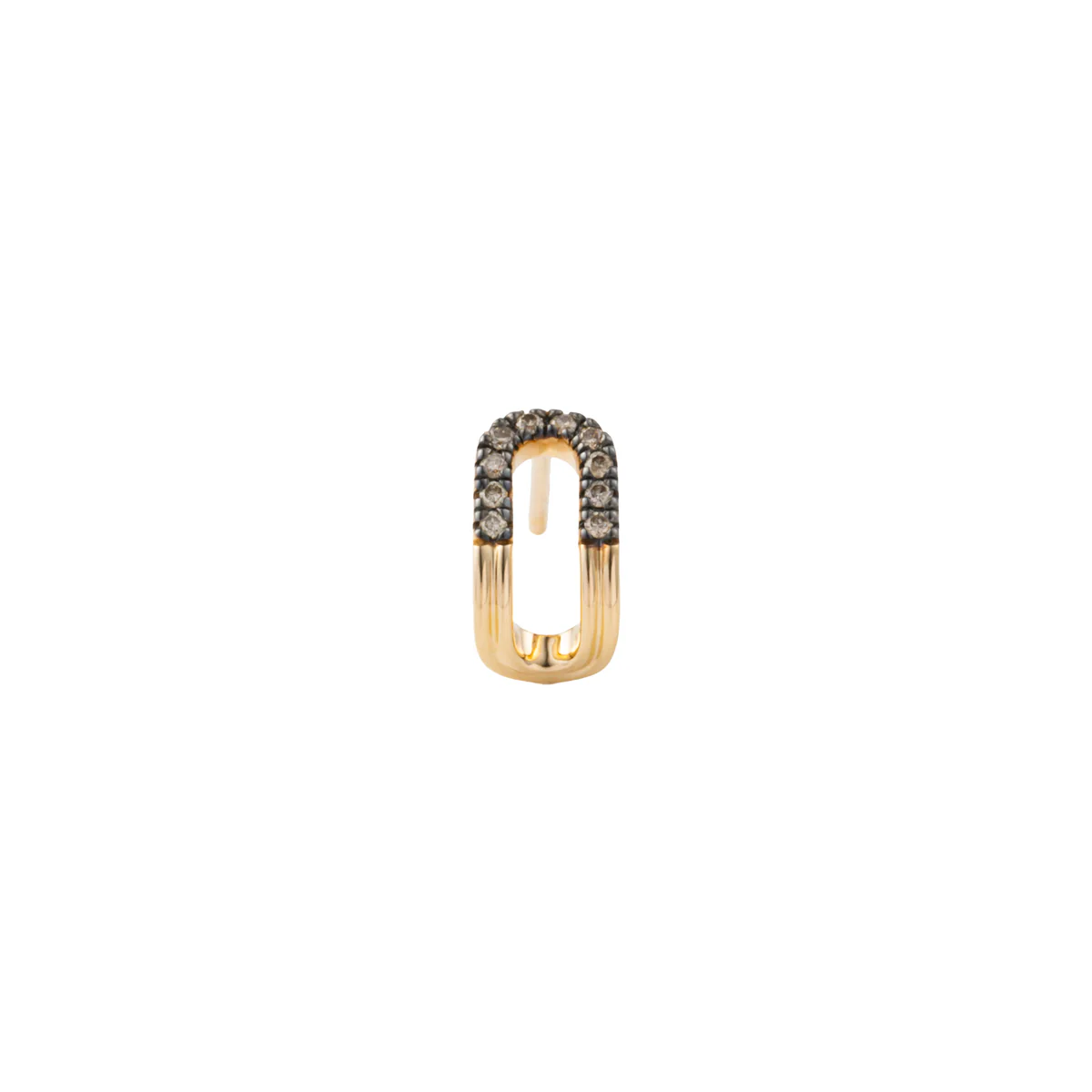 BELUGA Oblong Diamond Earring Black Ruthenium Plated - Image 3