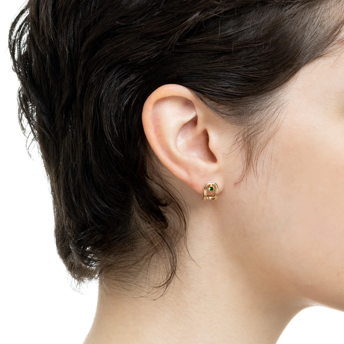 BELUGA Oblong Green Garnet Earring - Image 2
