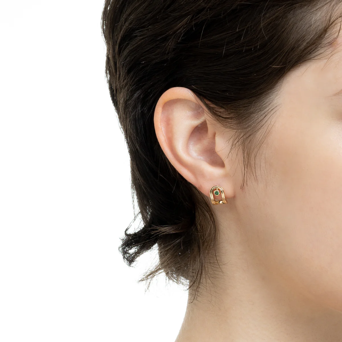 BELUGA Oblong Green Garnet Earring - Image 4