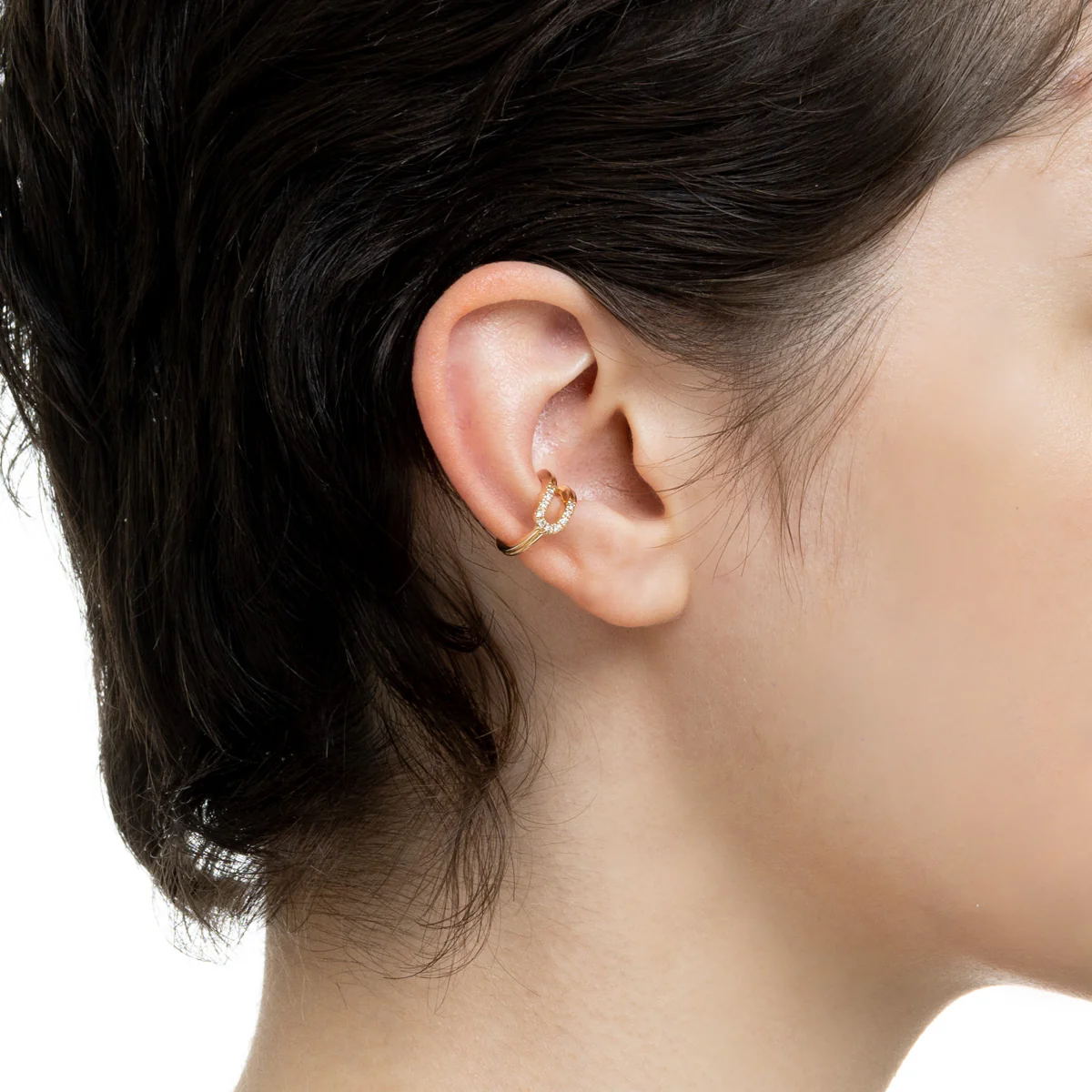 BELUGA Oblong Diamond Ear Cuff - Image 5