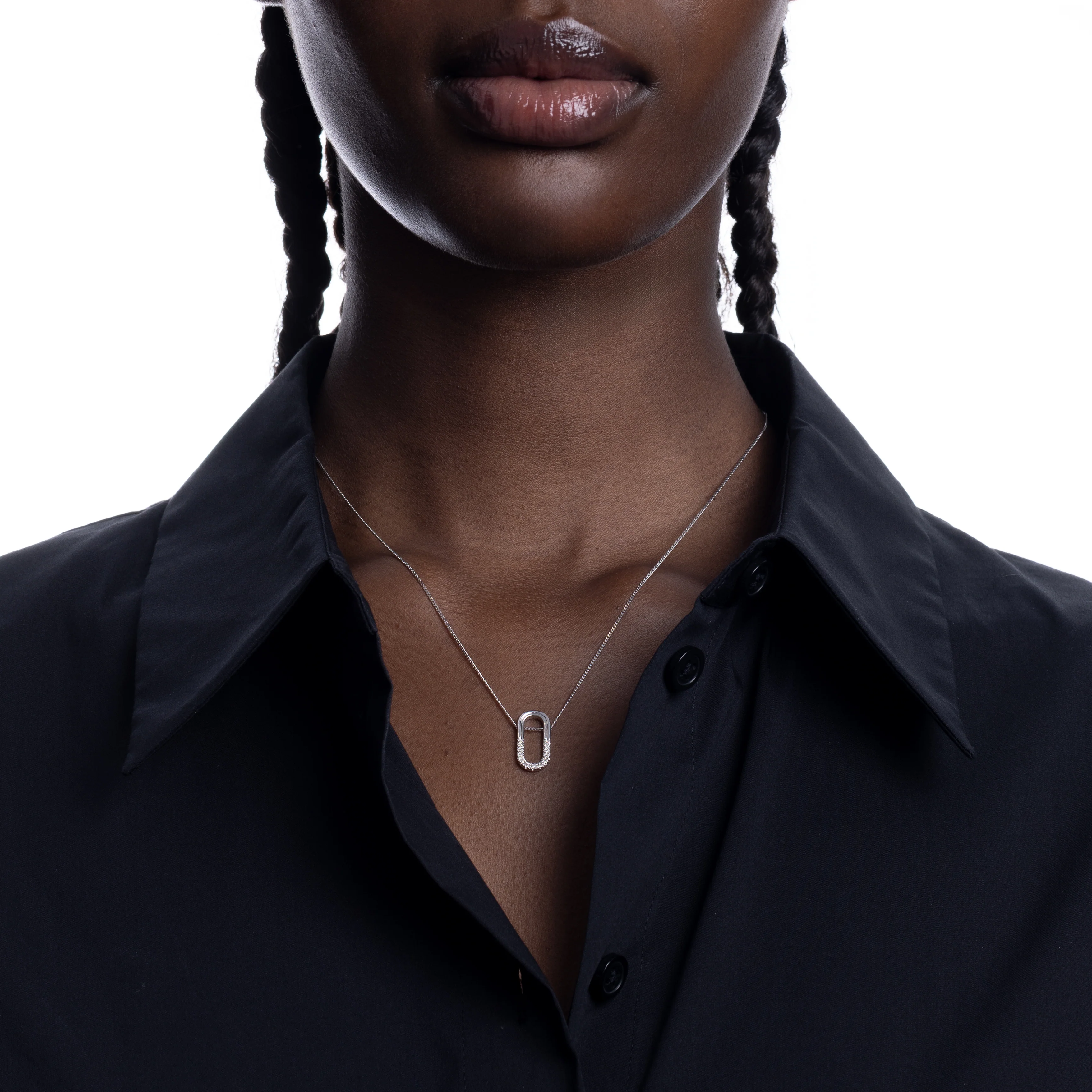 BELUGA Oblong Diamond Necklace - Image 2