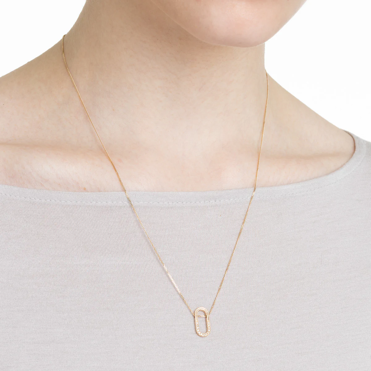 BELUGA Oblong Diamond Necklace - Image 5