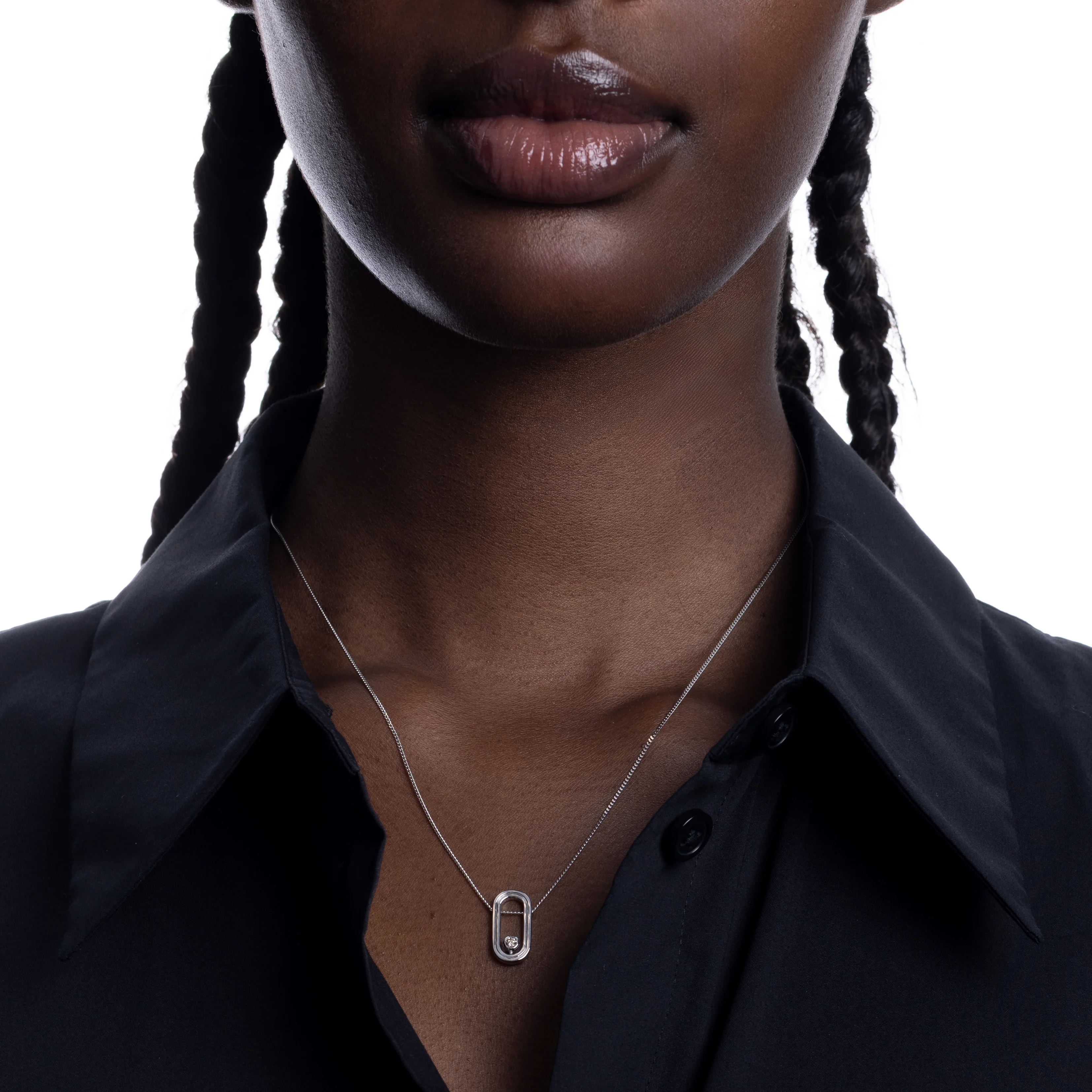 BELUGA Oblong Diamond Necklace - Image 2