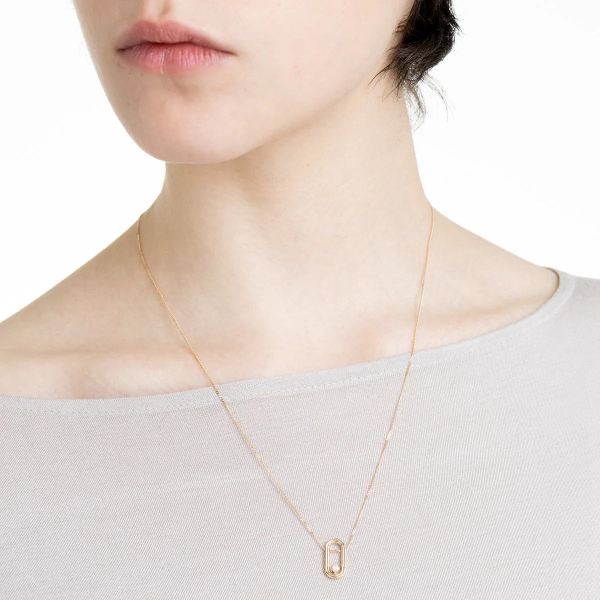 BELUGA Oblong Diamond Necklace - Image 2
