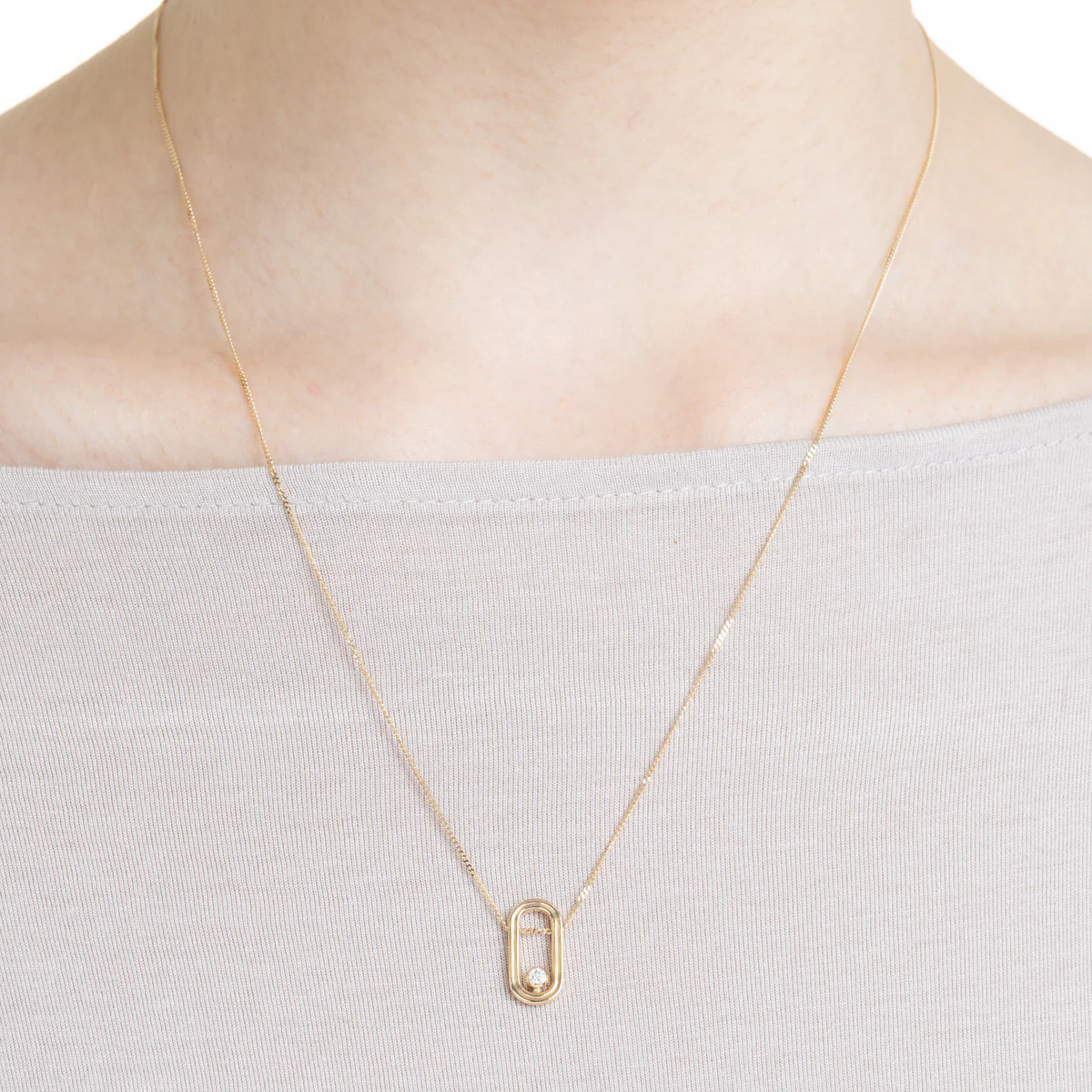 BELUGA Oblong Diamond Necklace - Image 5