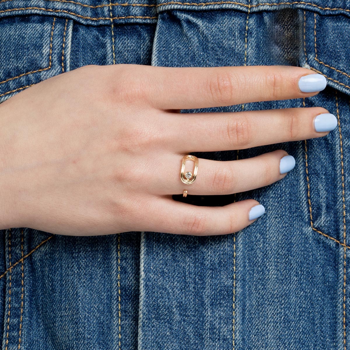 【Made-To-Order】 BELUGA Oblong Diamond Ring - Image 2