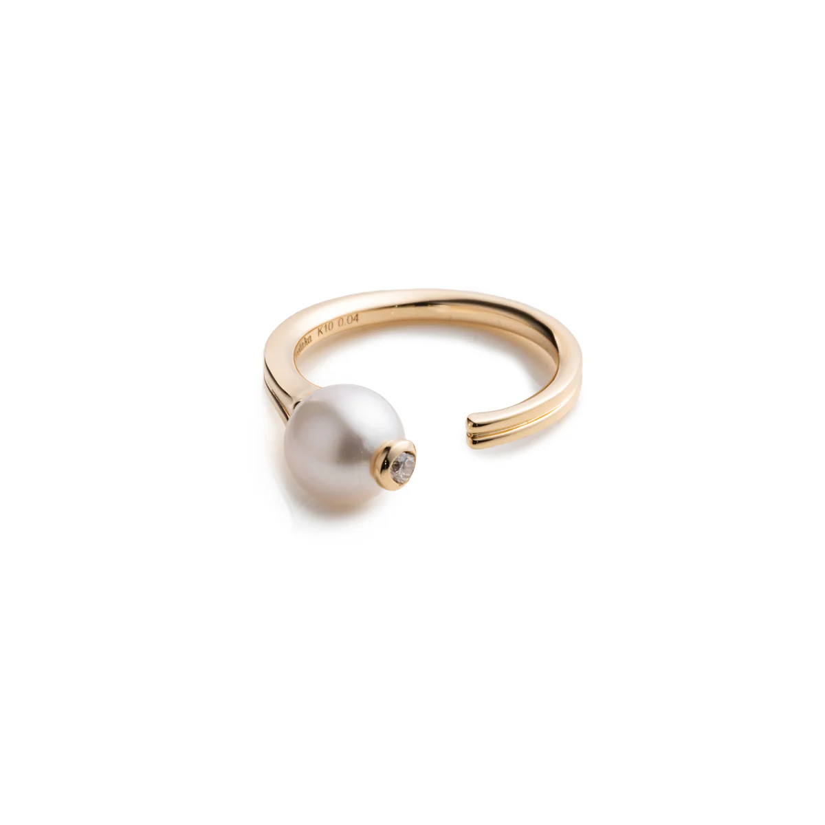 【Made-To-Order】 BELUGA Akoya Pearl Diamond Ring - Image 4