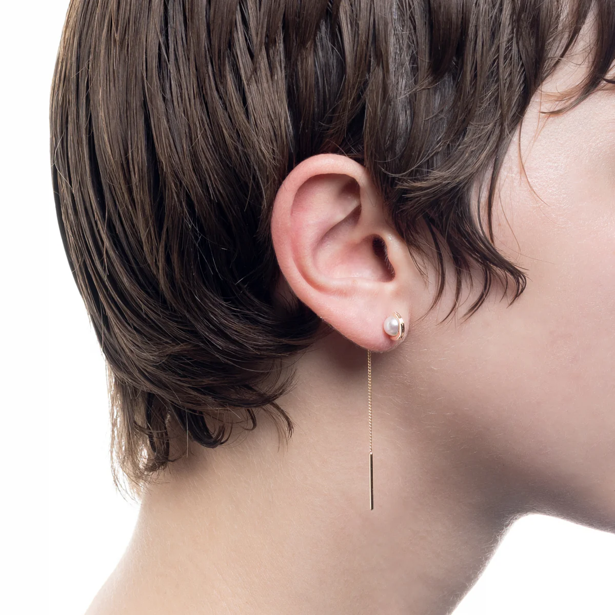 Mini BELUGA Akoya Pearl Chain Earring - Image 2