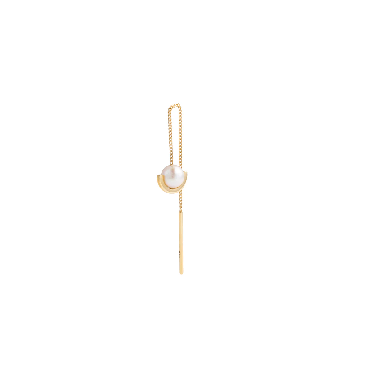 Mini BELUGA Akoya Pearl Chain Earring - Image 3