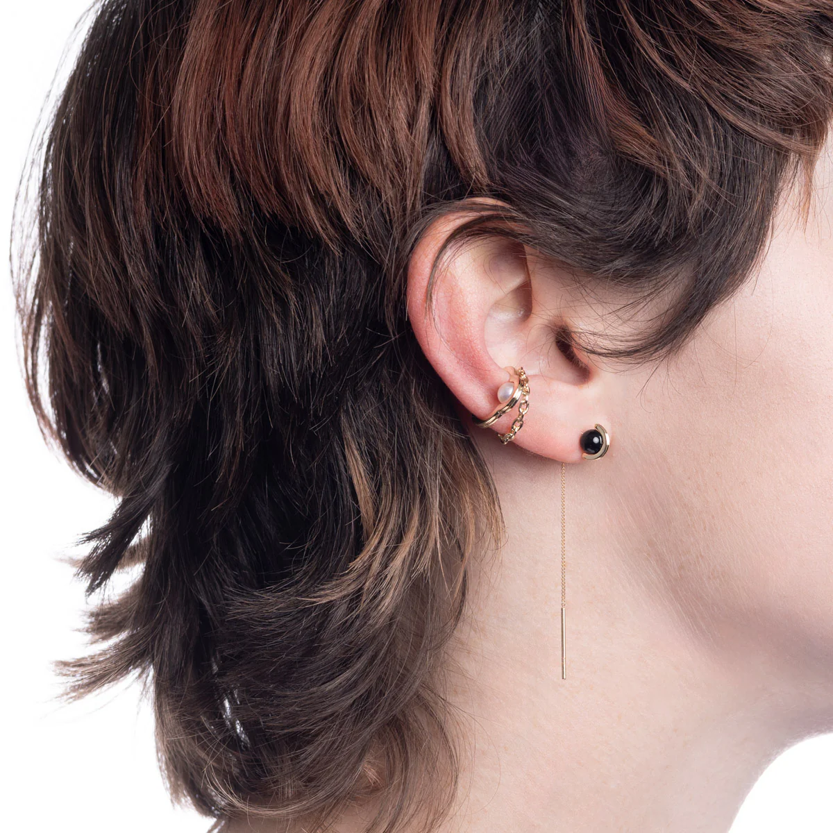Mini BELUGA Akoya Pearl Ear Cuff - Image 5